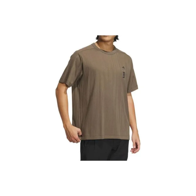 Adidas SS24 T Shirt Men's Dark Olive Green-3