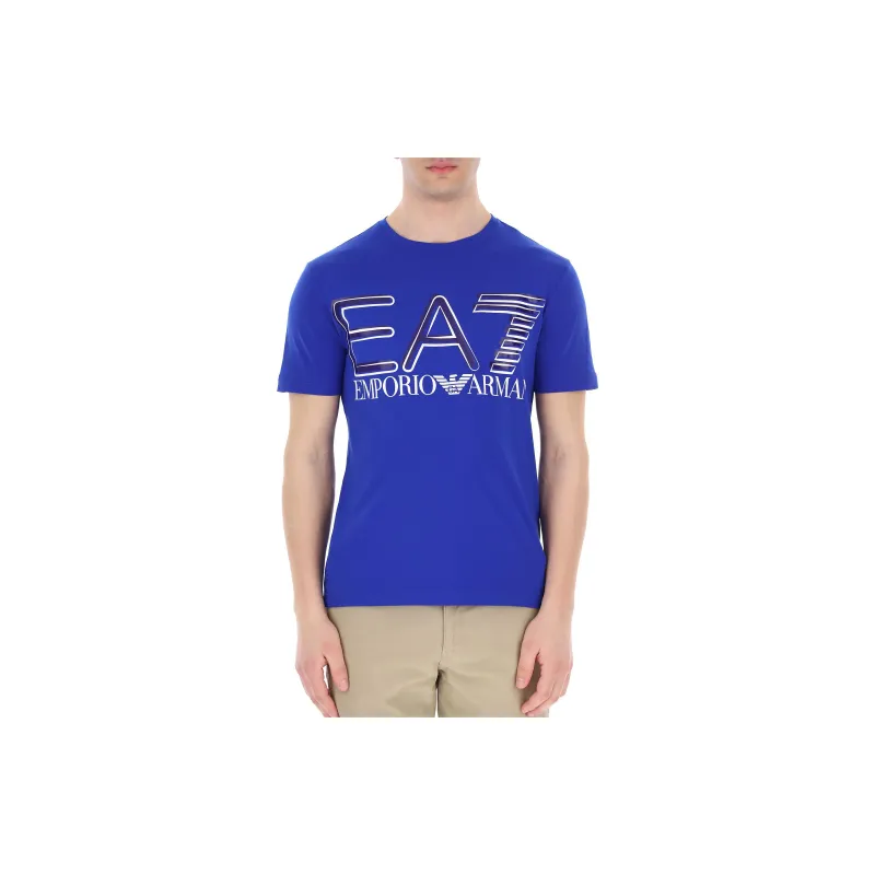 EMPORIO ARMANI EA7 SS23 Short Sleeved T Shirts Men's Blue-2