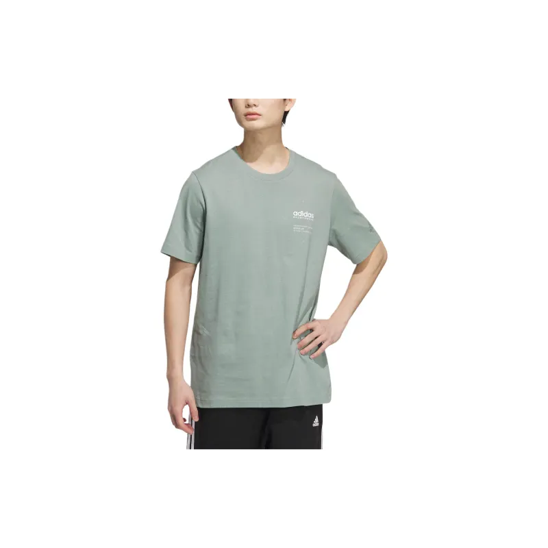 Adidas Small Linear Logo T Shirt Asia Sizing Green/White-1