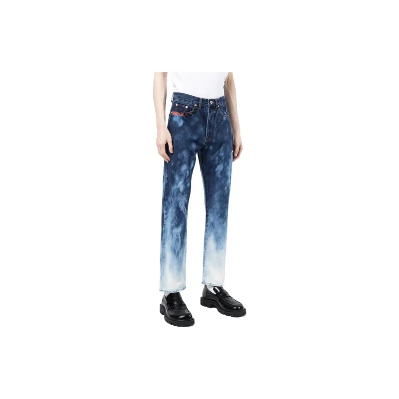 Doublet Faded-effect Straight-leg Jeans-3