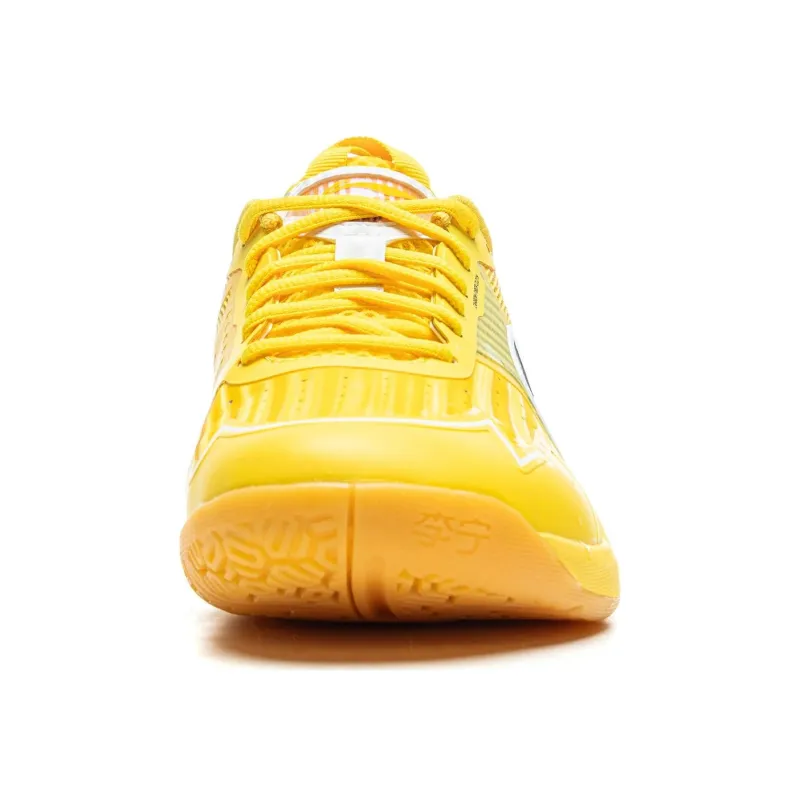 LiNing Anti Slip Wear Resistant Low Top Badminton Shoes Unisex Radiant Yellow-4