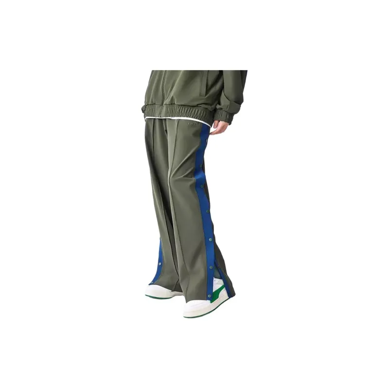 PUMA Fall 2022 T7 Collection T7 WOVEN PANTS Casual Pants Unisex Army Green-5