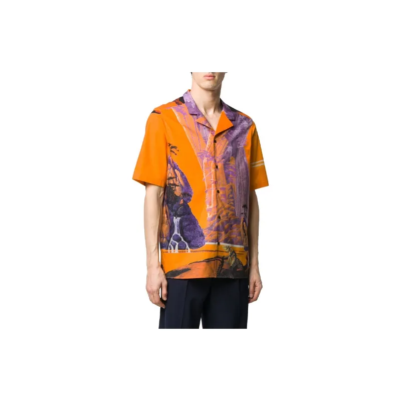Valentino Shirts Men Orange-3