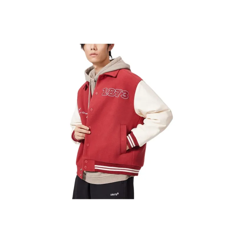 Levis Baseball Jerseys Unisex Burgundy-3