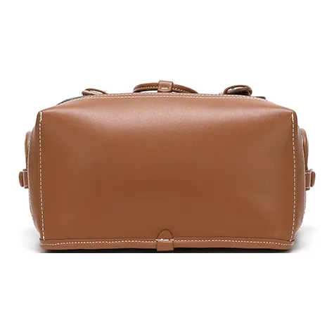 SEPTWOLVES PU Backpack Medium Size Women's Classic Brown-5