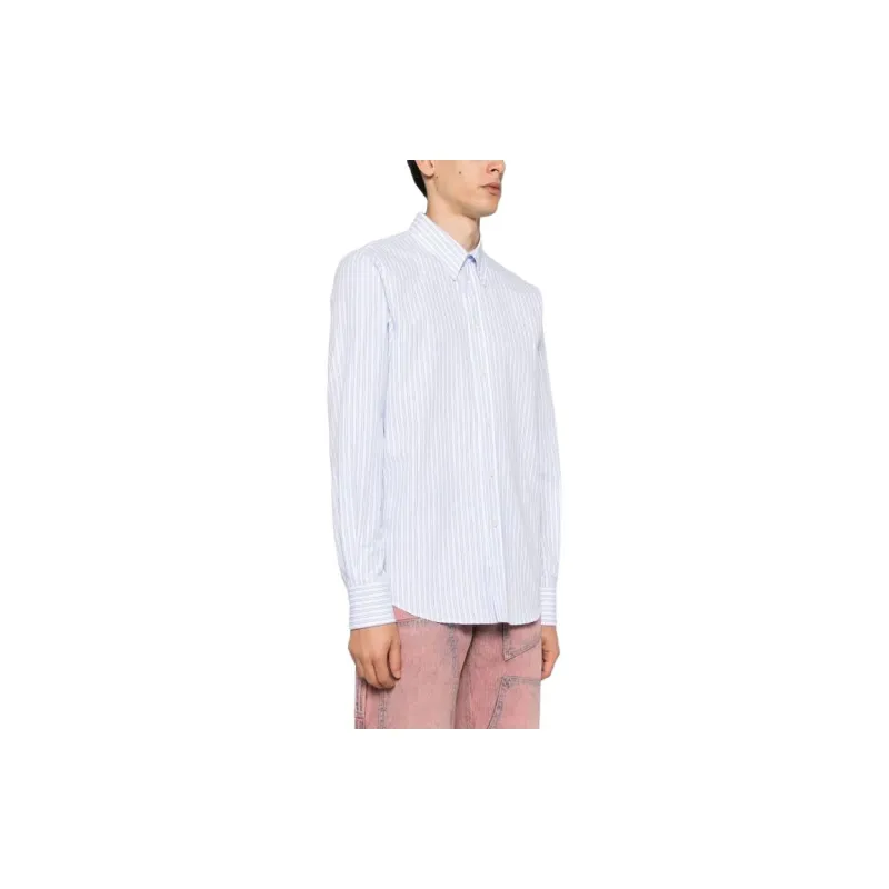 MSGM Stripe Pattern Long Sleeved Shirt-3