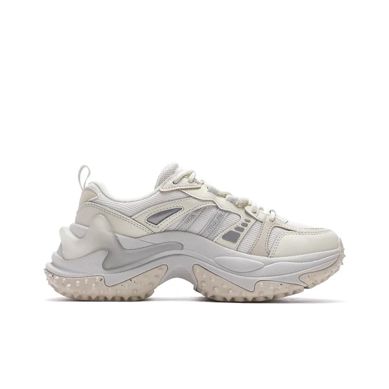 FILA SOFIA 3 Durable Moisture-Wicking Low-Top Running Shoes Women's White Agate Gray/Bamboo White-1