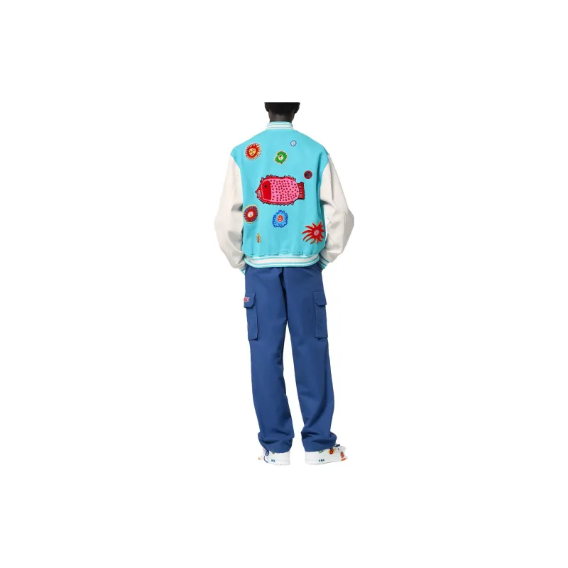 LOUIS VUITTON x Yayoi Kusama Louis Vuitton X Yayoi Kusama SS23 Baseball Jacket Men's Blue-3