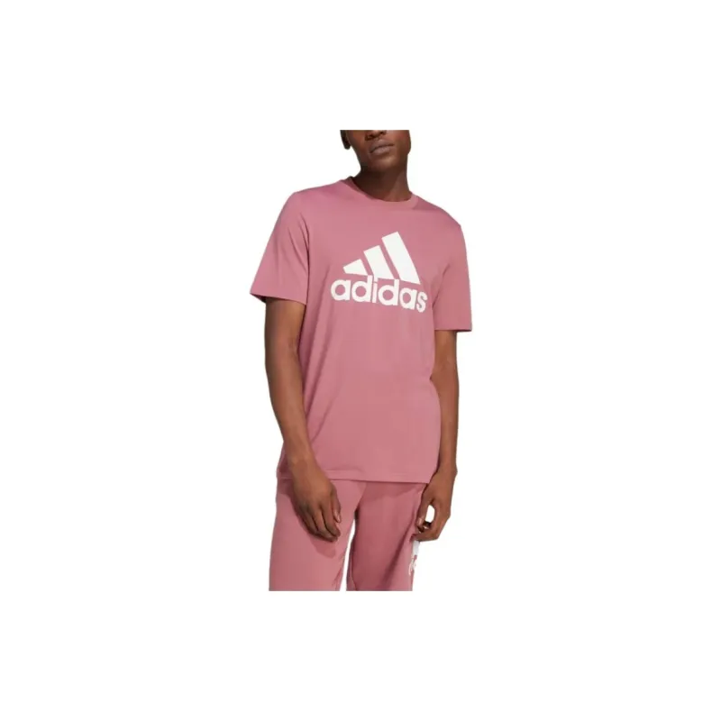 Adidas Essential T-Shirt Men's Deep Red/White-3