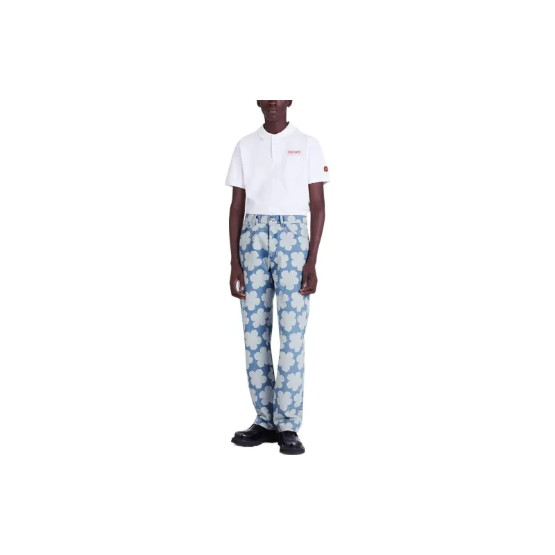 KENZO Letter Logo POIO Shirt Men's White-2