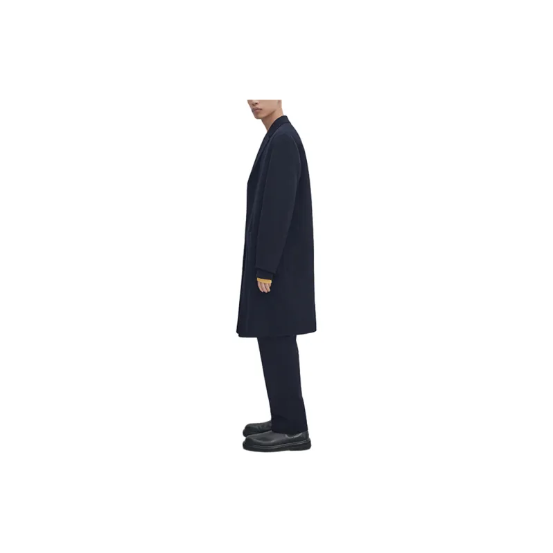 Massimo Dutti Coats Men Navy Blue-4