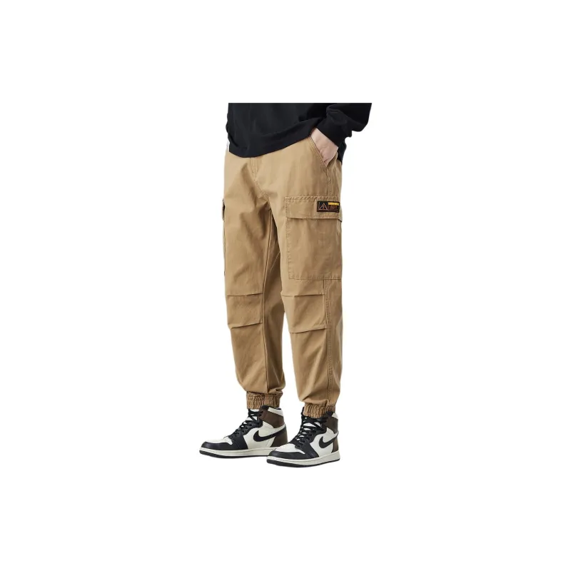 Tonlion Casual Pants Men's Dark Khaki-1
