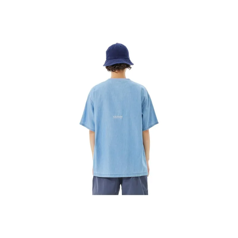 VOLCOM T-Shirts Men Denim Blue-2