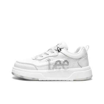 Lee Classic And Versatile White Sneakers, Trendy Fashion Low Top Height Increasing Skateboard Shoes Men's