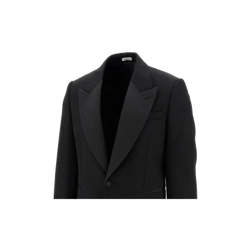Alexander McQueen Business Suits Coats Men's Black-5