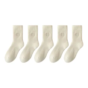 MIIOW Mid Calf Socks Unisex 5 Pack