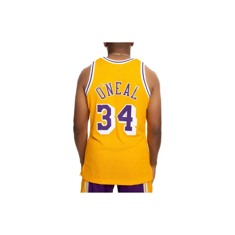 Mitchell & Ness Los Angeles Lakers Home 1996 97 Shaquille O'Neal Swingman Jersey-3