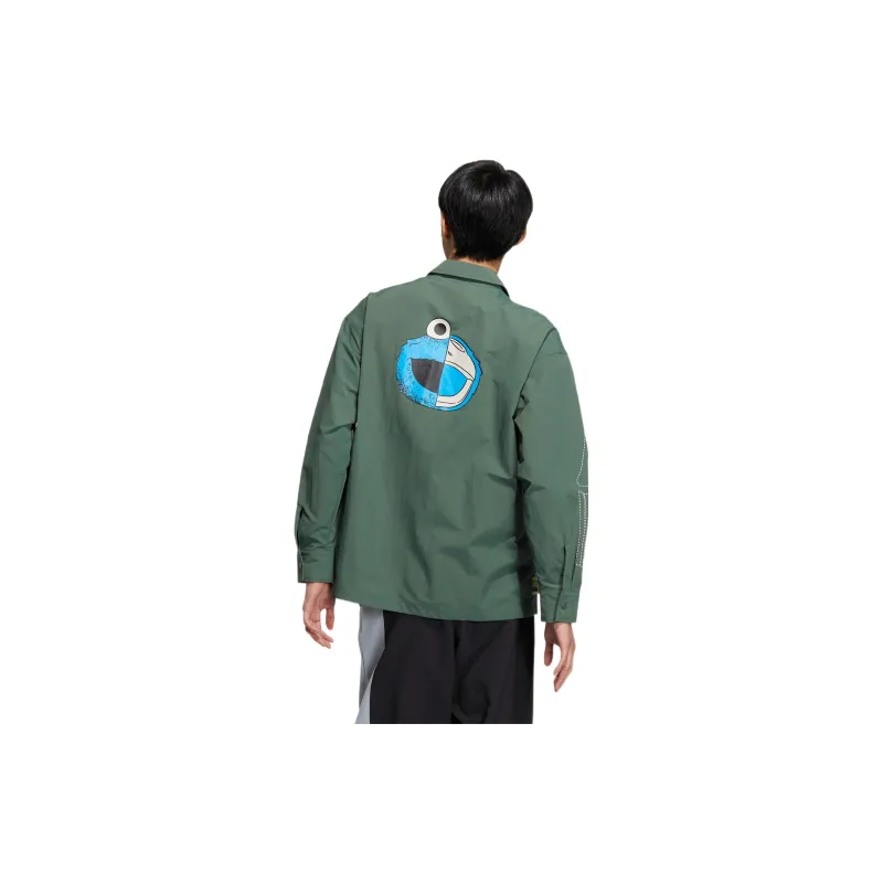 Sesame Street X Adidas Neo Jackets Unisex Army Green-3