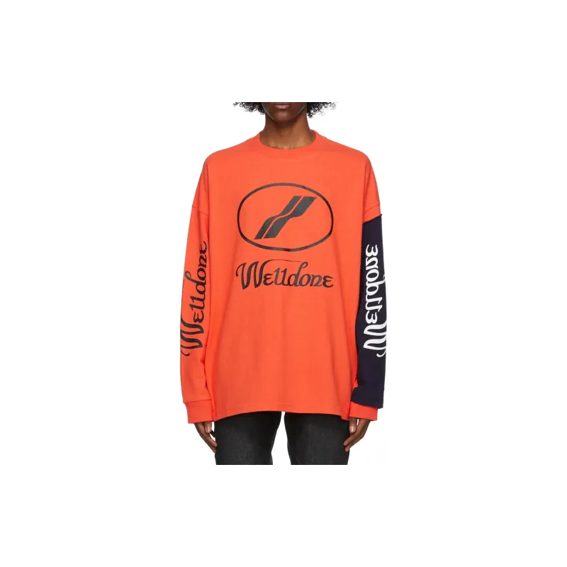 WE11DONE T Shirts Unisex Orange-1
