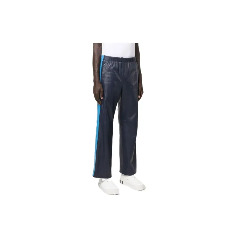 MARNI Leather Pants Men Blue-3