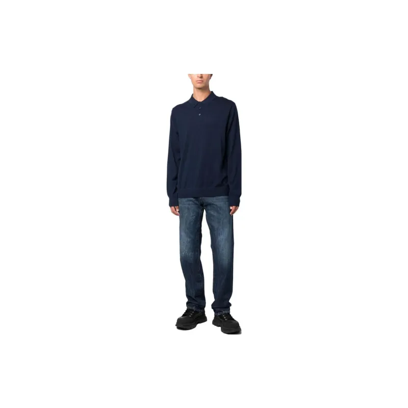 MICHAEL KORS Long Sleeved Knitted Polo Shirt-1