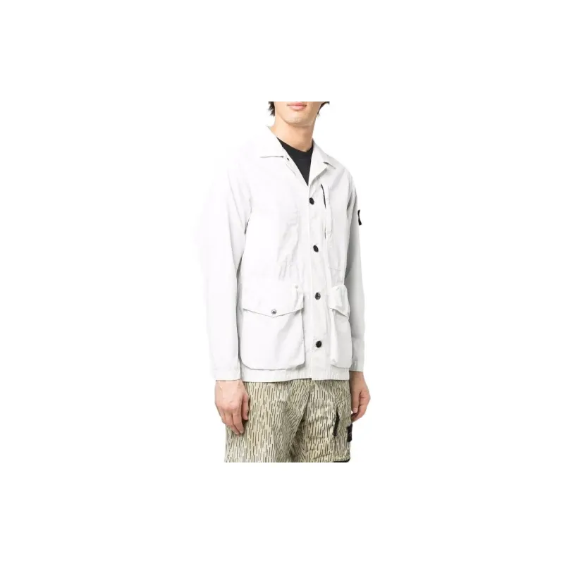STONE ISLAND Jackets Men White-3