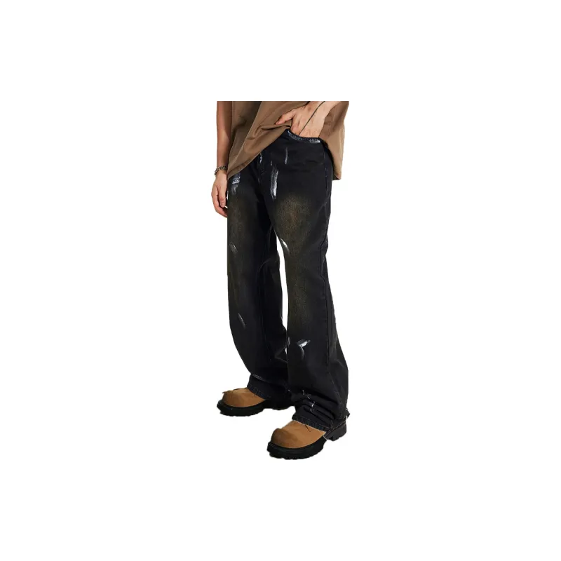 GTRG Jeans Unisex Dirty Dyed Black-5