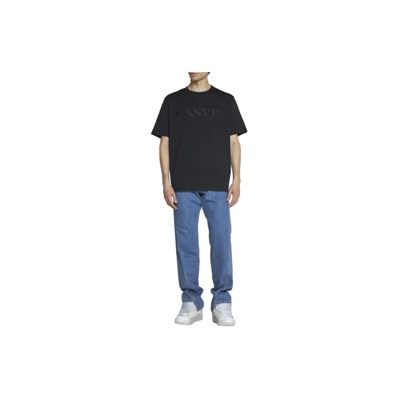Lanvin Tonal Embroidered T Shirt-1