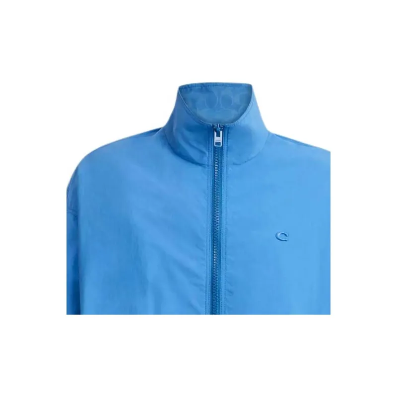 COACH Windbreaker Jackets Coats Men's Blue-4