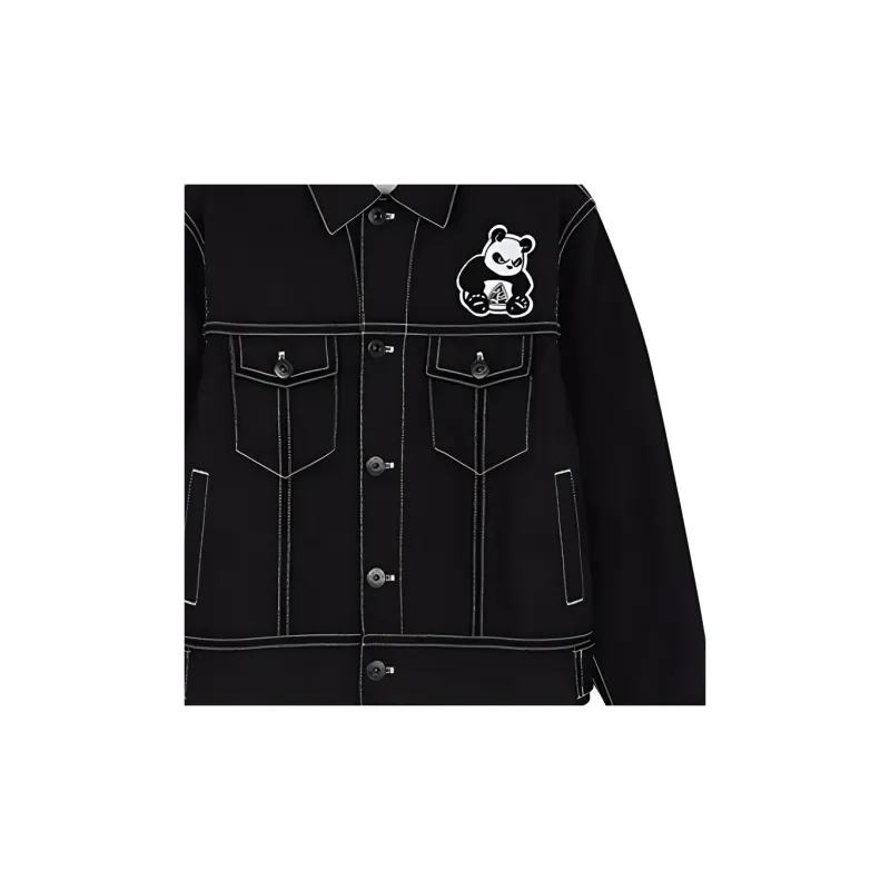 Lanvin x FILA Denim Jacket Men's Black-5
