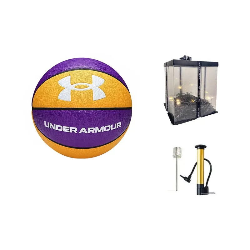 Under Armour PU Basketball Yellow Purple Size 7 Training Unisex-2