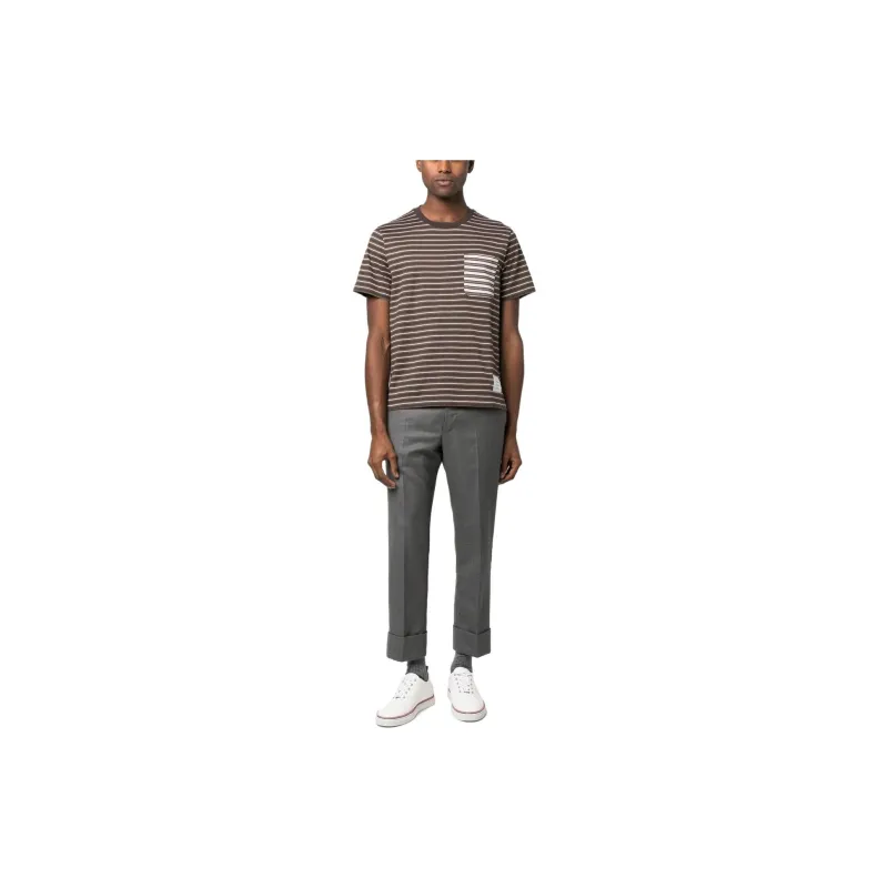 THOM BROWNE THOM BROWNE FW23 Early Autumn Collection T Shirts Men Dark Brown-2
