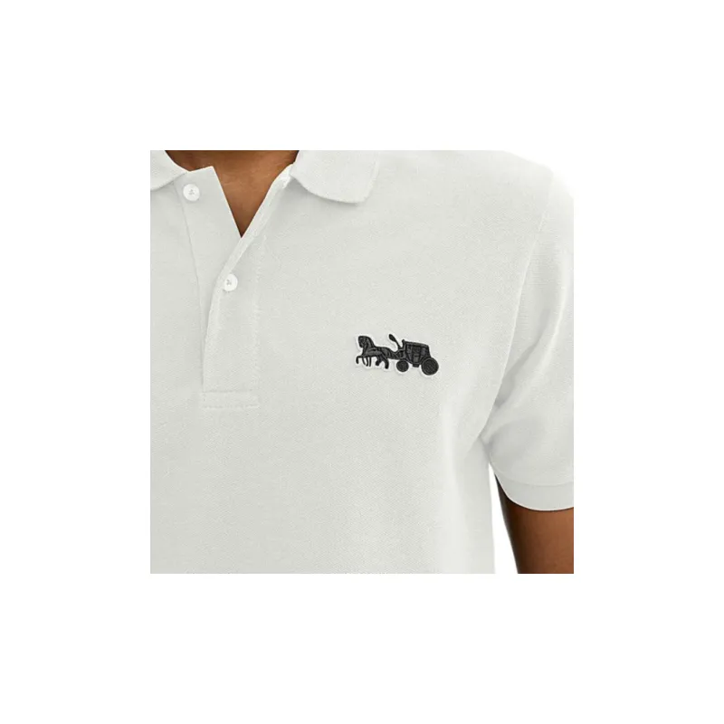 COACH SS24 Polo Shirt Men's White-4