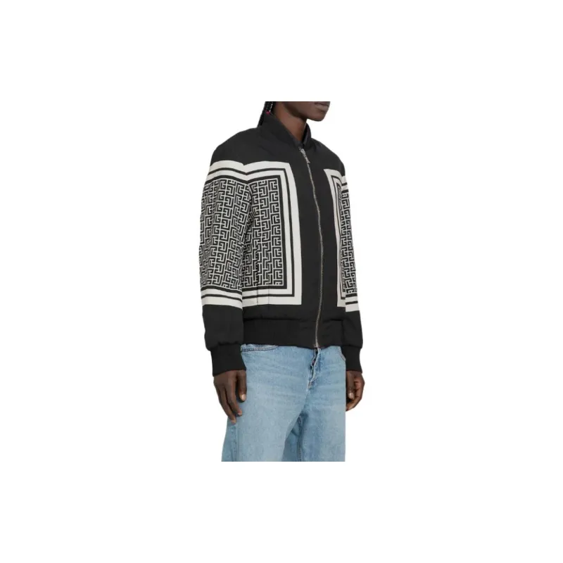 BALMAIN Reversible Monogram Bomber Jacket-4