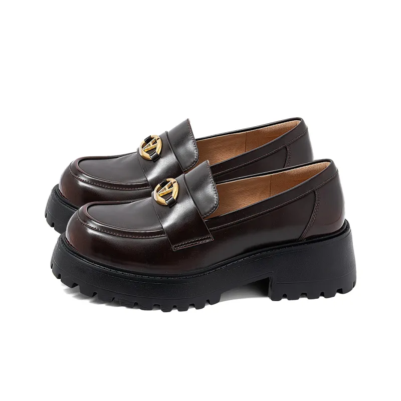 COMELY Loafers Women's Black/Coffee-2