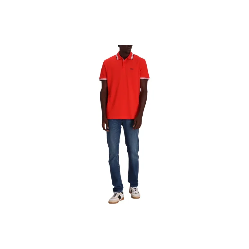 HUGO BOSS Stripe trim Polo Shirt-1