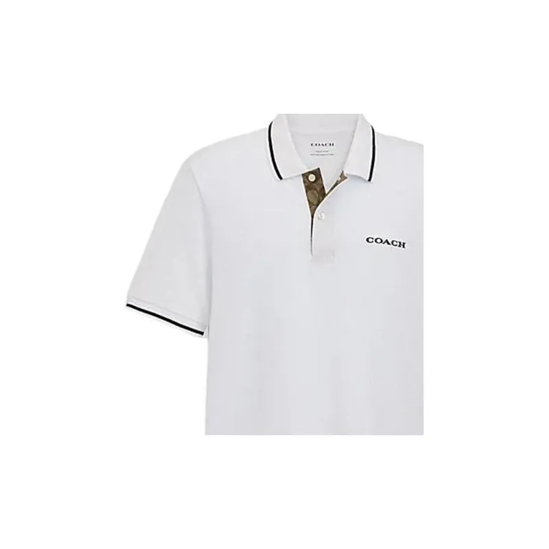 COACH SS24 Polo Shirt Men's White-4
