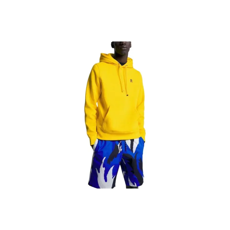 Tommy Hilfiger Fleece Monogram Hoodie Sweatshirt Men's Yellow-3