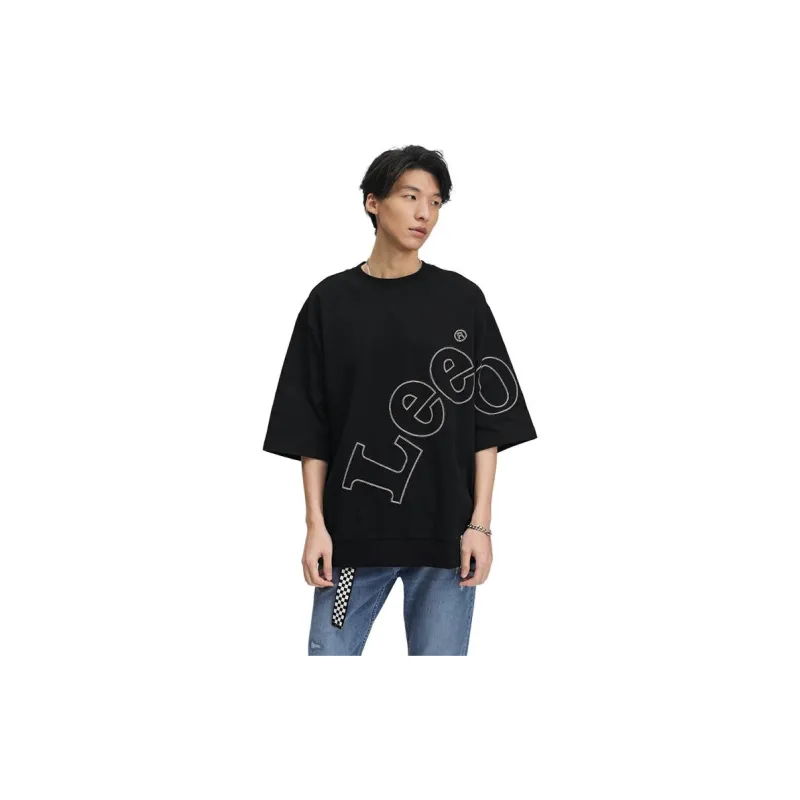 Lee Drop Shoulder Sleeve T Shirt Men's Black-3