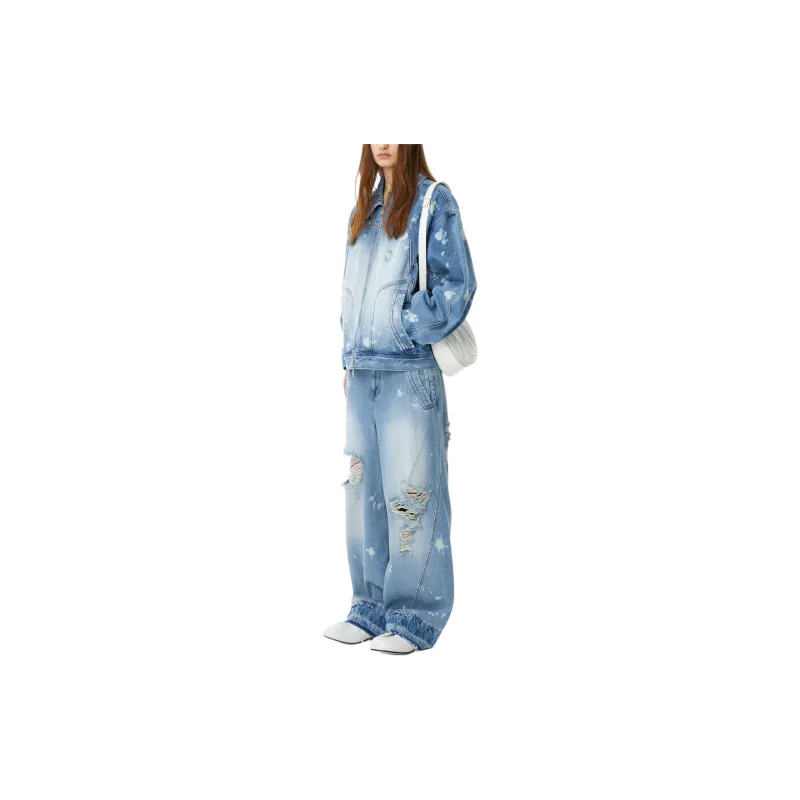 ADER ERROR Logo patch Wide leg Jeans-4