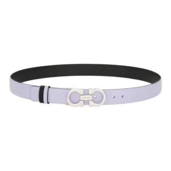 FERRAGAMO Calfskin Leather Belts Women's Lavender Purple 