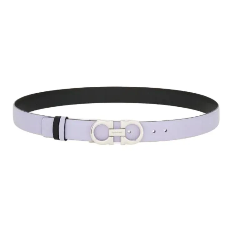 FERRAGAMO Calfskin Leather Belts Women's Lavender Purple -0