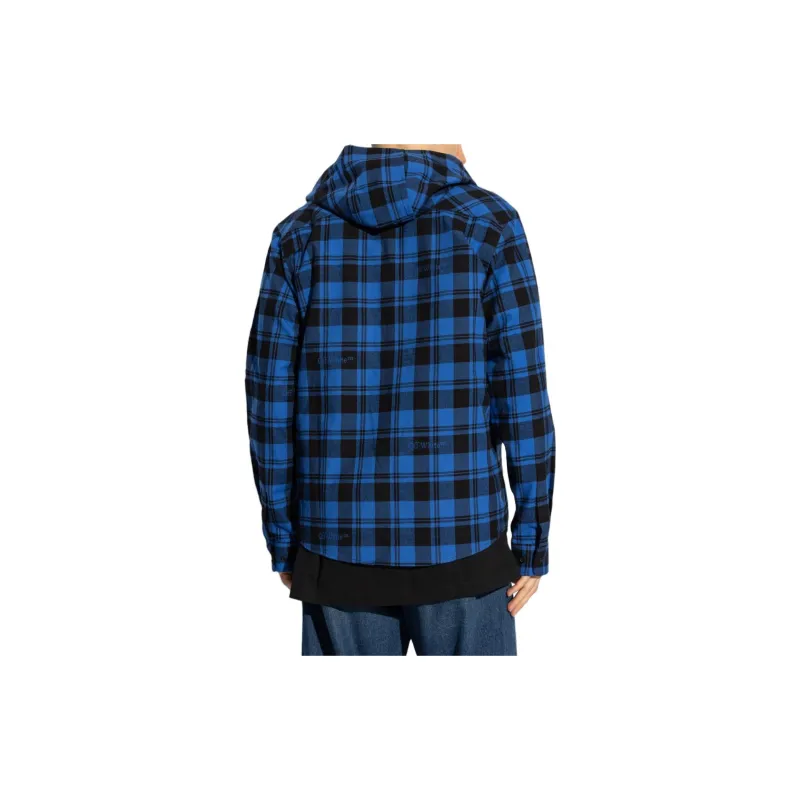 OFF WHITE Checked Drawstring Shirt-3