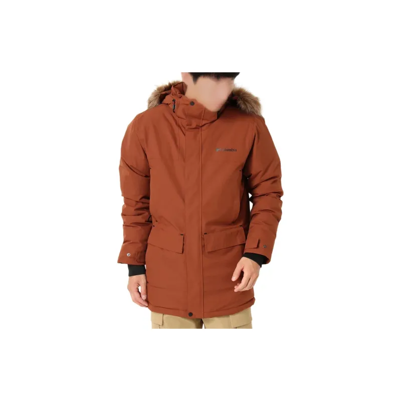 Columbia Down Jackets Men Red Brown-2