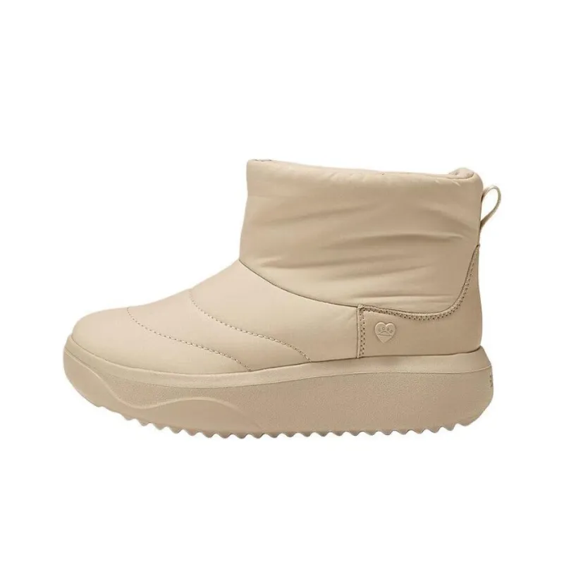 Skechers Bob's Warm Coverage Short Snow Boots Women's Beige-0