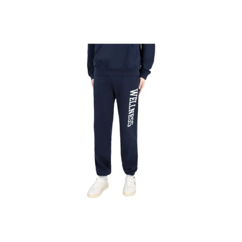 SPORTY & RICH Logo Printed Tapered Leg Trousers-5