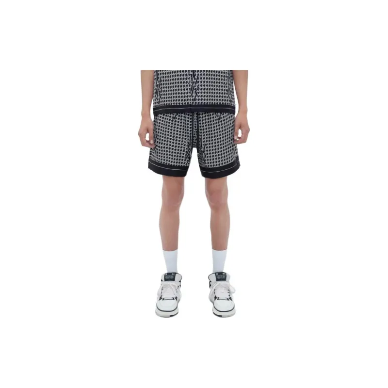 AMIRI Staggered Houndstooth Silk Short-2