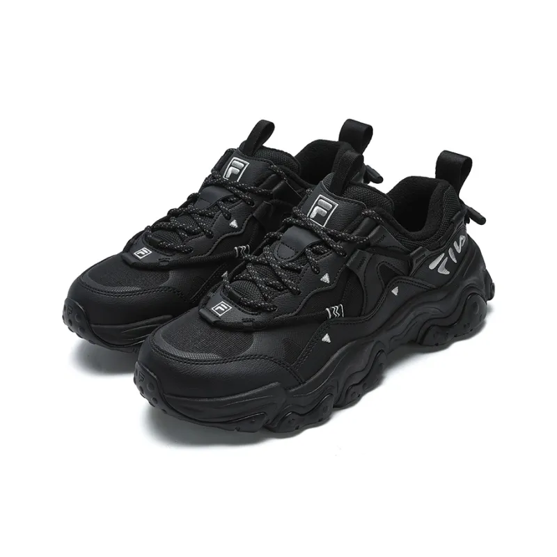 FILA Cat Paw 5th Generation Wear Resistant Coverage Low Top Running Shoes Men's Black-2