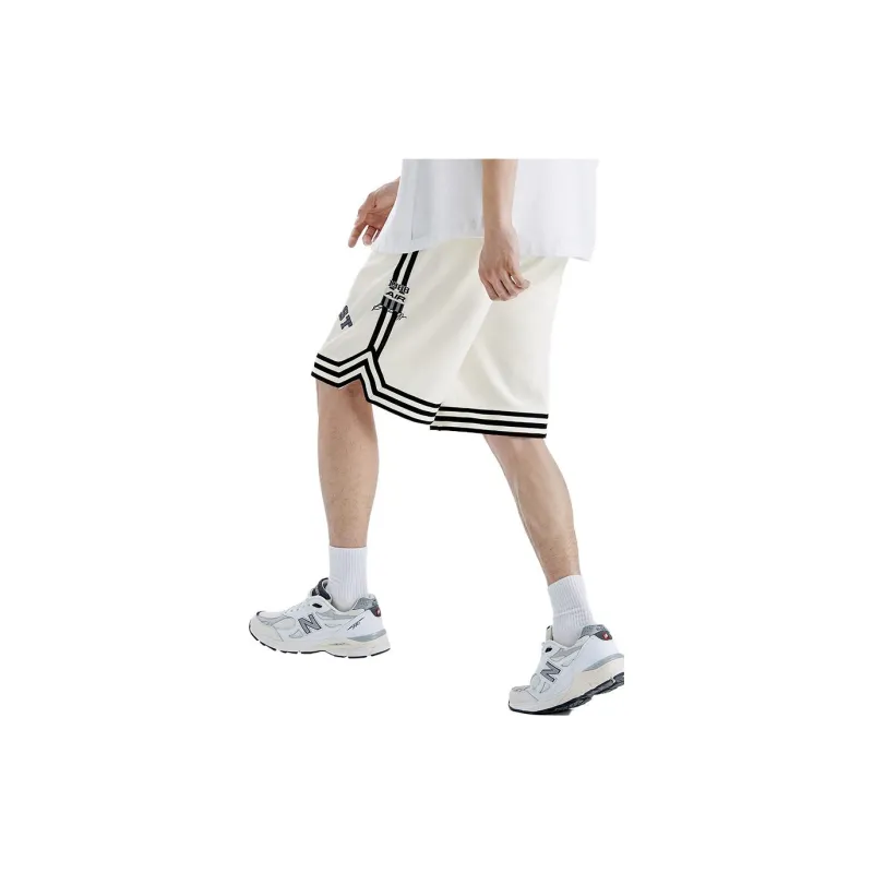 Everlast X PEACEBIRD MEN EVERLAST Casual Shorts Men White-2
