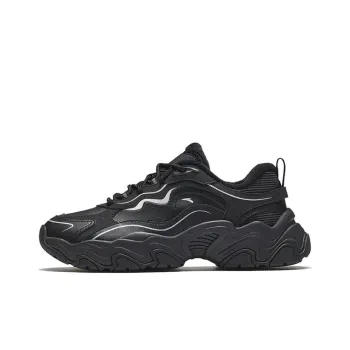 Anta Meteorite Cushioning Wear Resistant Low Top Casual Shoes Women's Black Silver